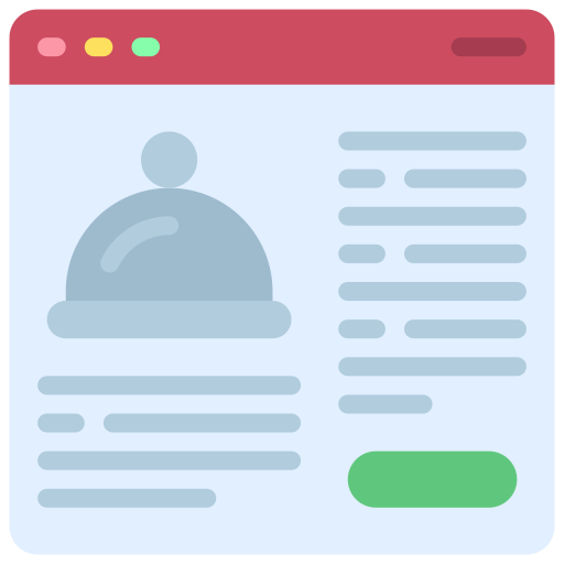 Icono de menú online