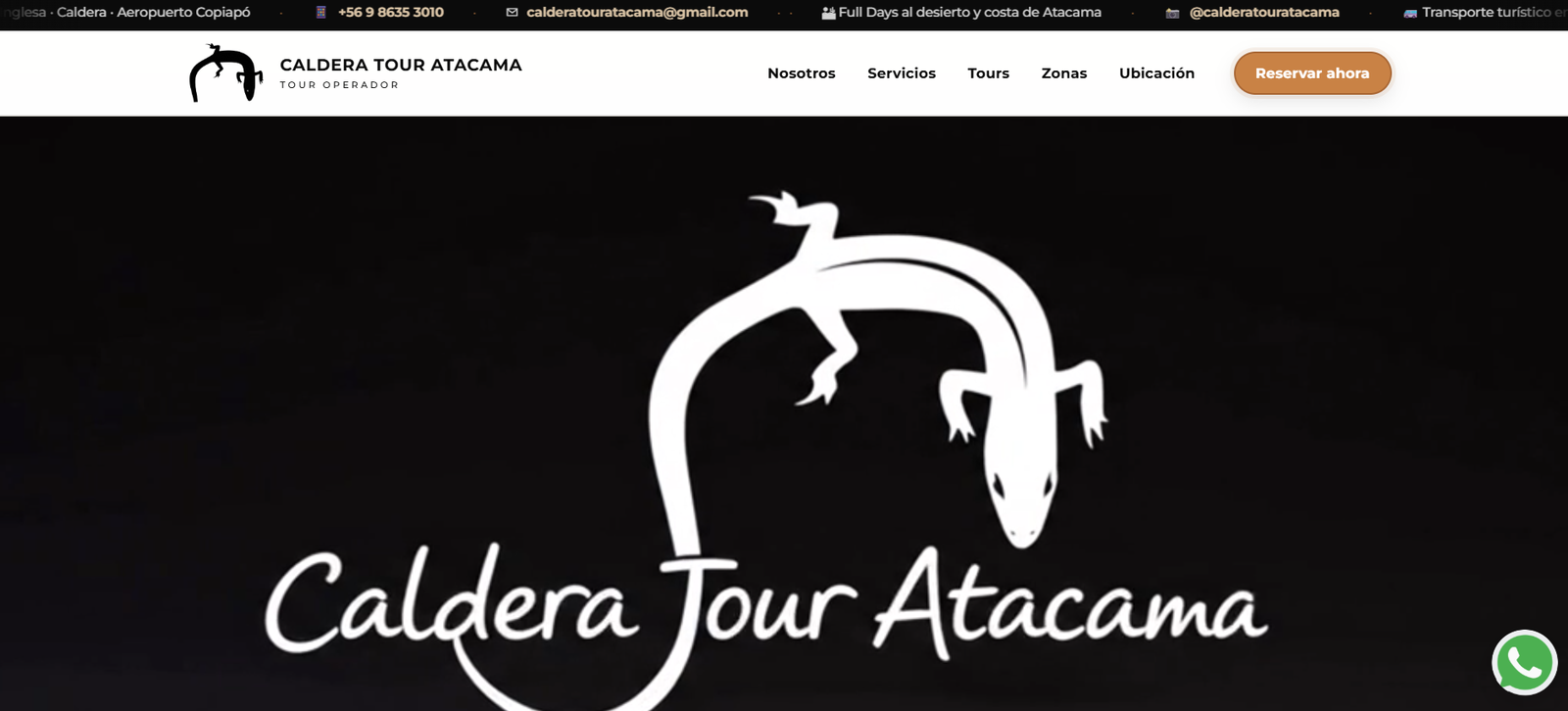 Sitio web Caldera Tour Atacama